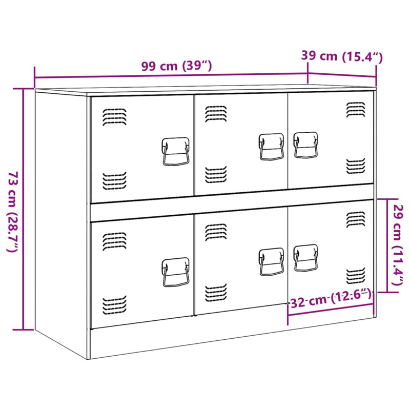 vidaXL Sideboard Anthracite 99x39x73 cm Steel