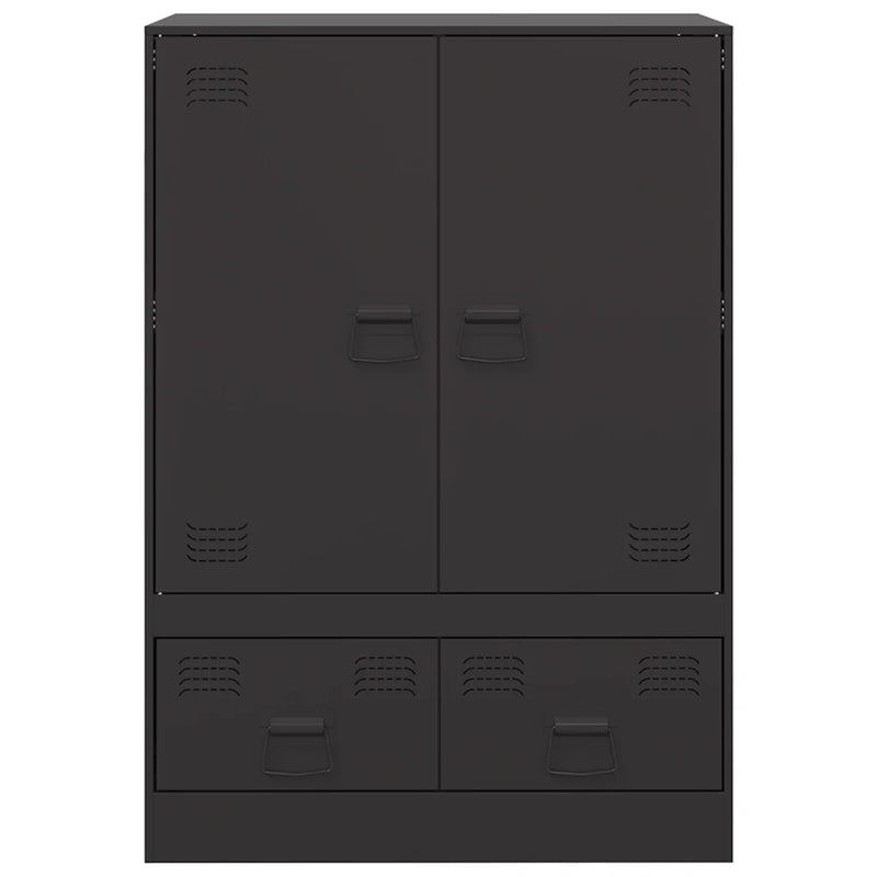 Highboard Black 67x39x95 cm Steel