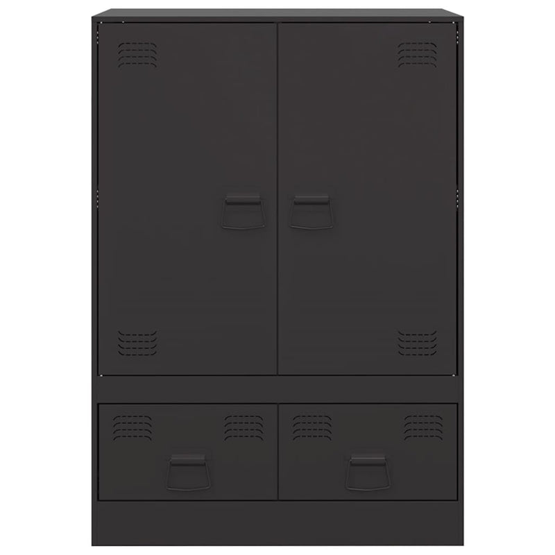 vidaXL Highboard Black 67x39x95 cm Steel