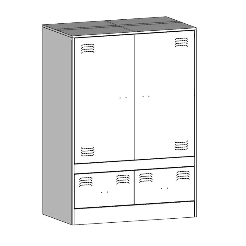 Highboard Black 67x39x95 cm Steel