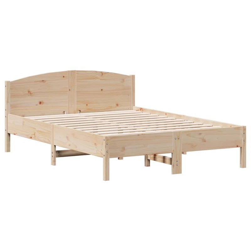 vidaXL Bed Frame without Mattress 135x190 cm Solid Wood Pine