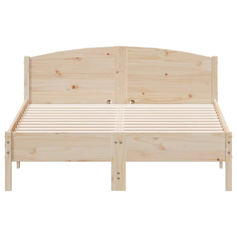 vidaXL Bed Frame without Mattress 135x190 cm Solid Wood Pine
