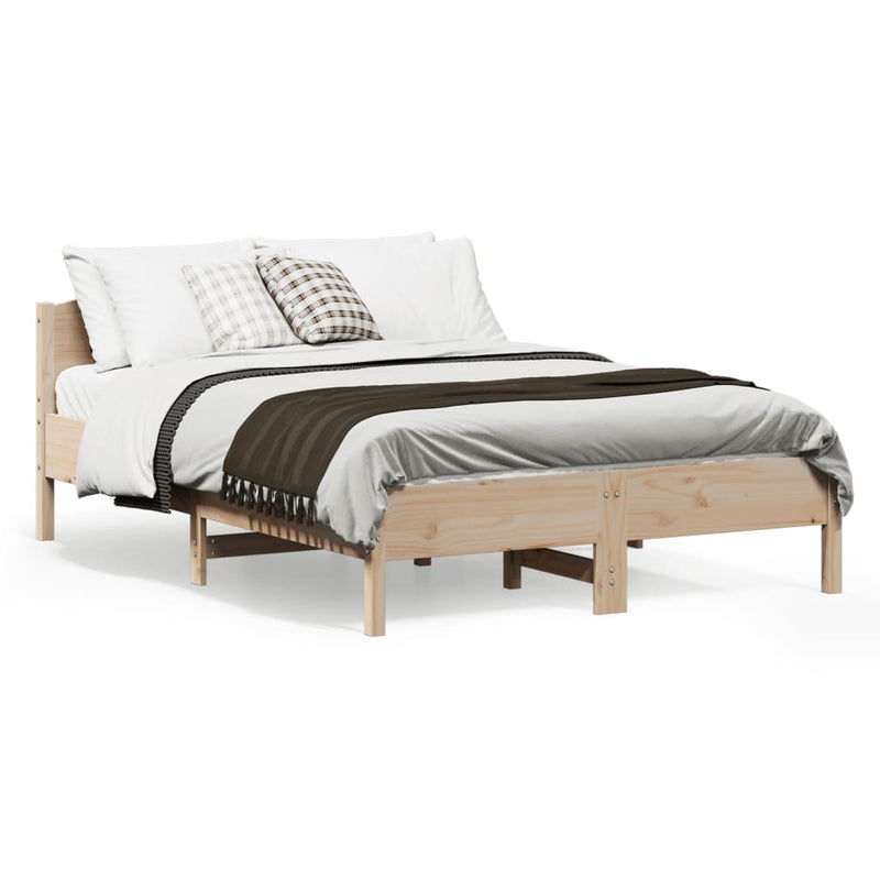 vidaXL Bed Frame without Mattress 135x190 cm Solid Wood Pine