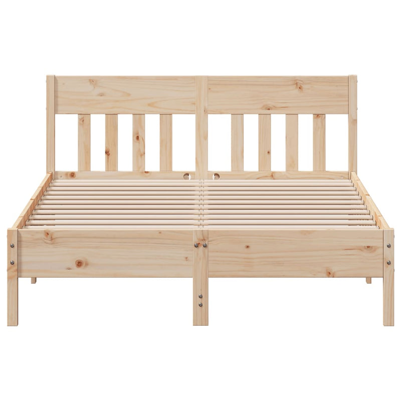 vidaXL Bed Frame without Mattress 135x190 cm Solid Wood Pine