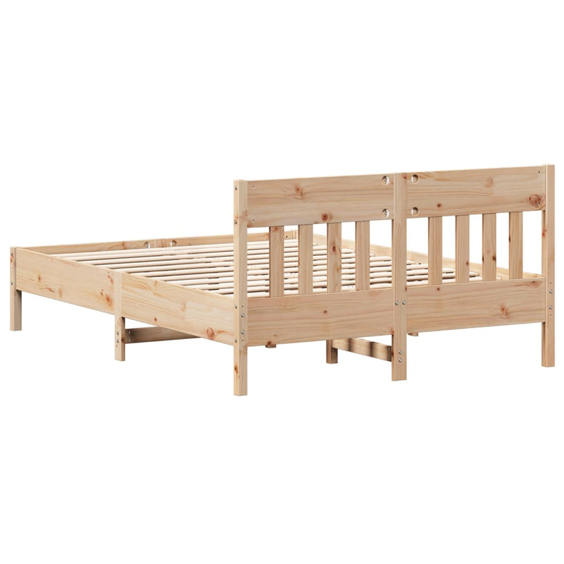 vidaXL Bed Frame without Mattress 135x190 cm Solid Wood Pine