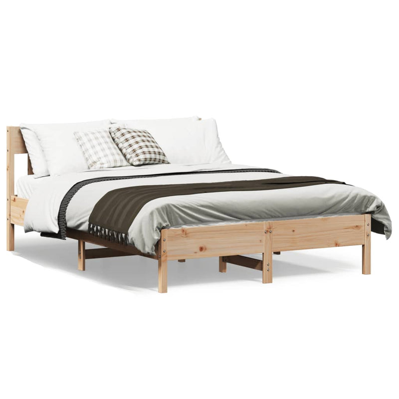 vidaXL Bed Frame without Mattress 135x190 cm Solid Wood Pine
