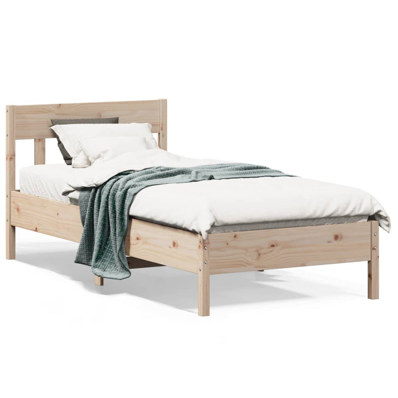 vidaXL Bed Frame without Mattress 90x190 cm Solid Wood Pine