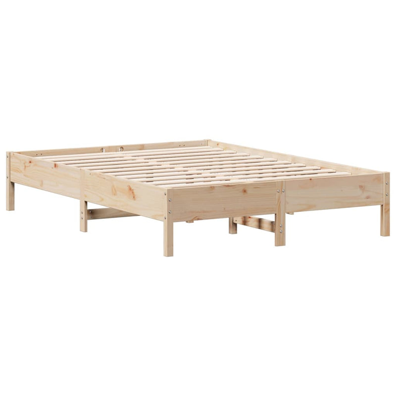 Bed Frame 150x200 cm Solid Wood Pine