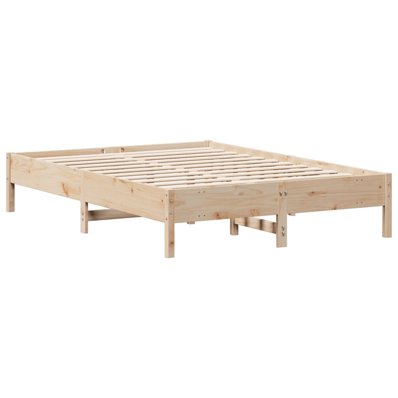 Bed Frame 150x200 cm Solid Wood Pine