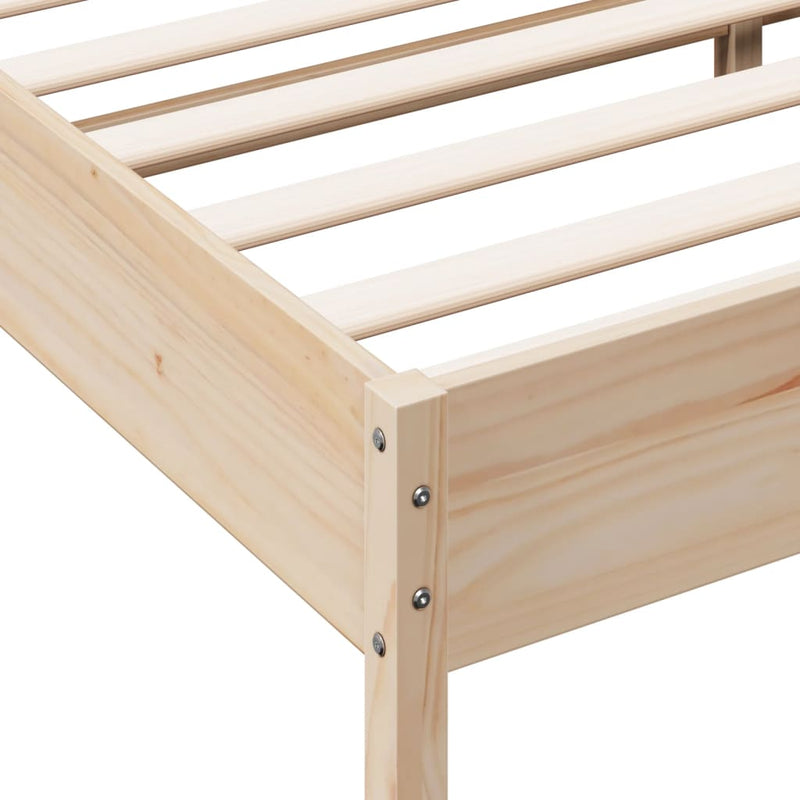 Bed Frame 150x200 cm Solid Wood Pine