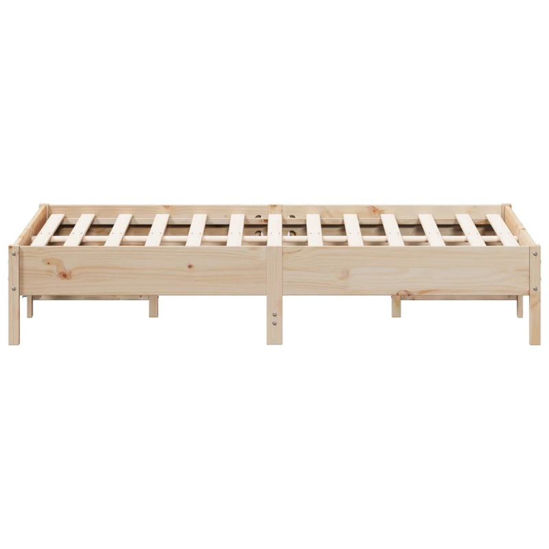 Bed Frame 135x190 cm Solid Wood Pine