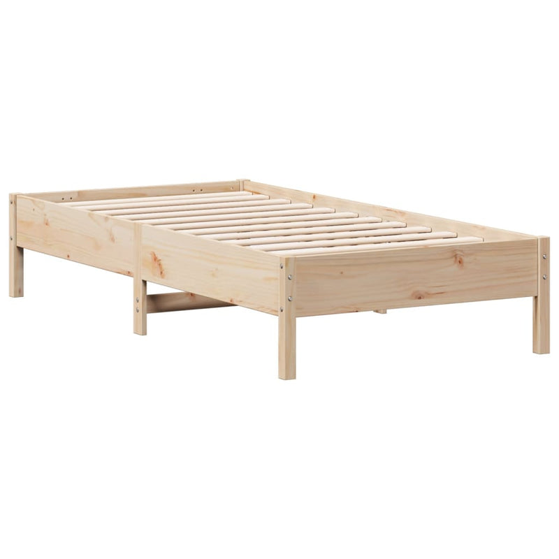 Bed Frame 90x190 cm Solid Wood Pine