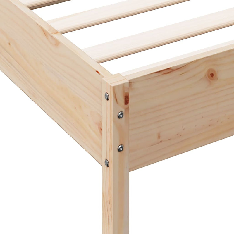 Bed Frame 90x190 cm Solid Wood Pine