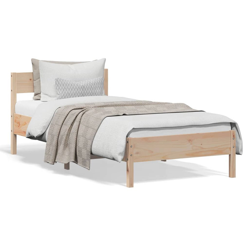 vidaXL Bed Frame without Mattress 90x190 cm Solid Wood Pine