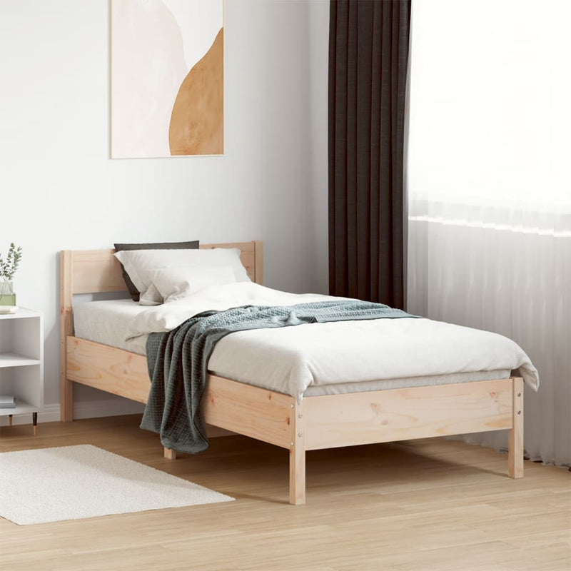 vidaXL Bed Frame without Mattress 90x190 cm Solid Wood Pine