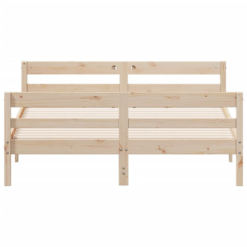 vidaXL Bed Frame without Mattress 137x187 cm Double Solid Wood Pine