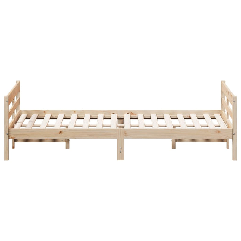 vidaXL Bed Frame without Mattress 137x187 cm Double Solid Wood Pine