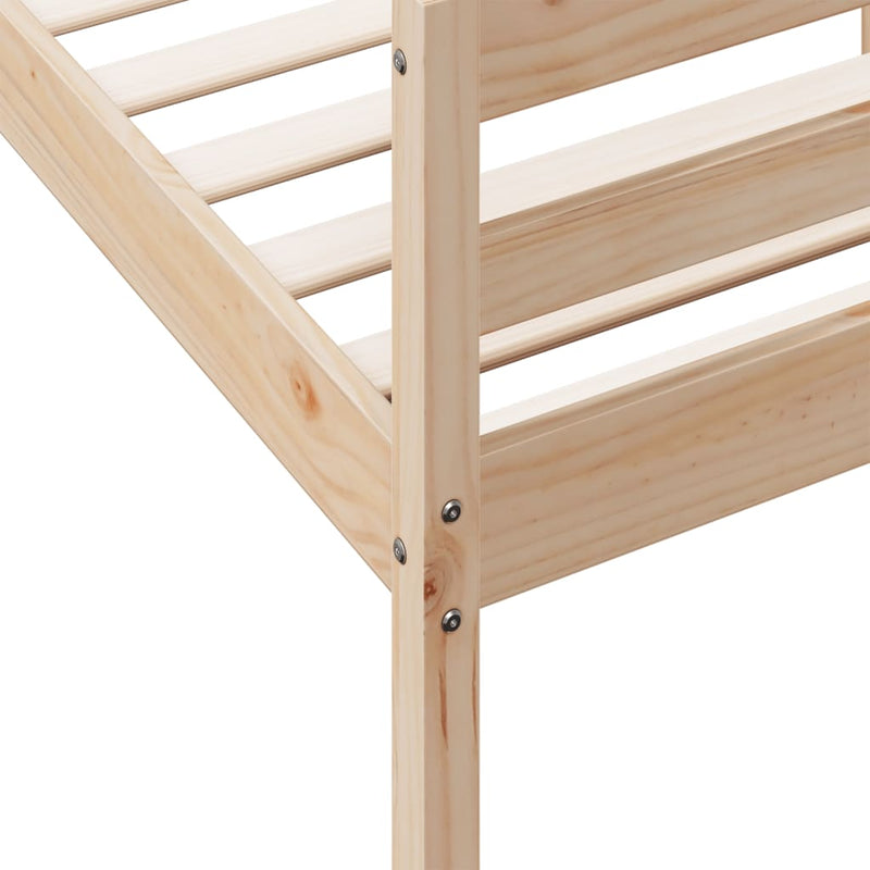 vidaXL Bed Frame without Mattress 137x187 cm Double Solid Wood Pine