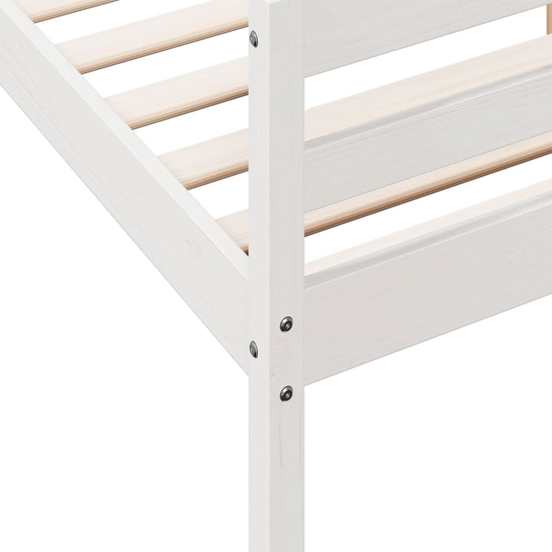 vidaXL Bed Frame without Mattress White 137x187 cm Double Solid Wood Pine