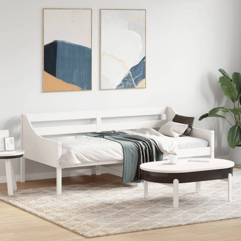 vidaXL Day Bed without Mattress White 90x190 cm Solid Wood Pine