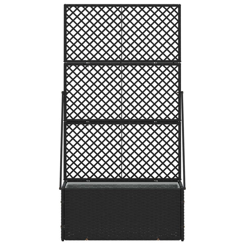 Garden Trellis Planter Black 70 x 30 x 135 cm Metal
