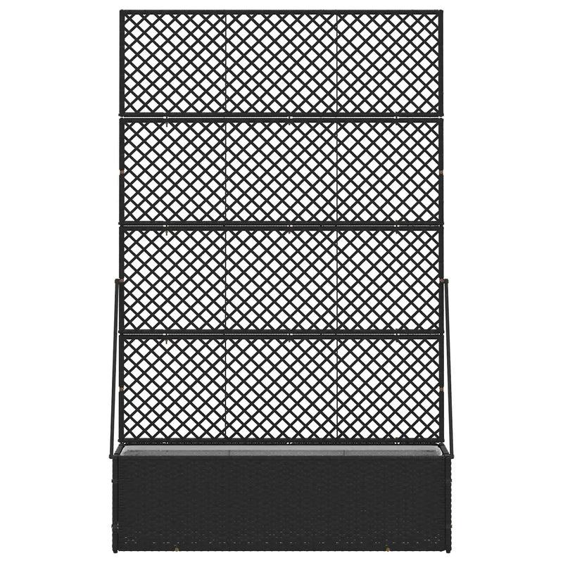 Garden Trellis Planter Black 105 x 30 x 170 cm Metal