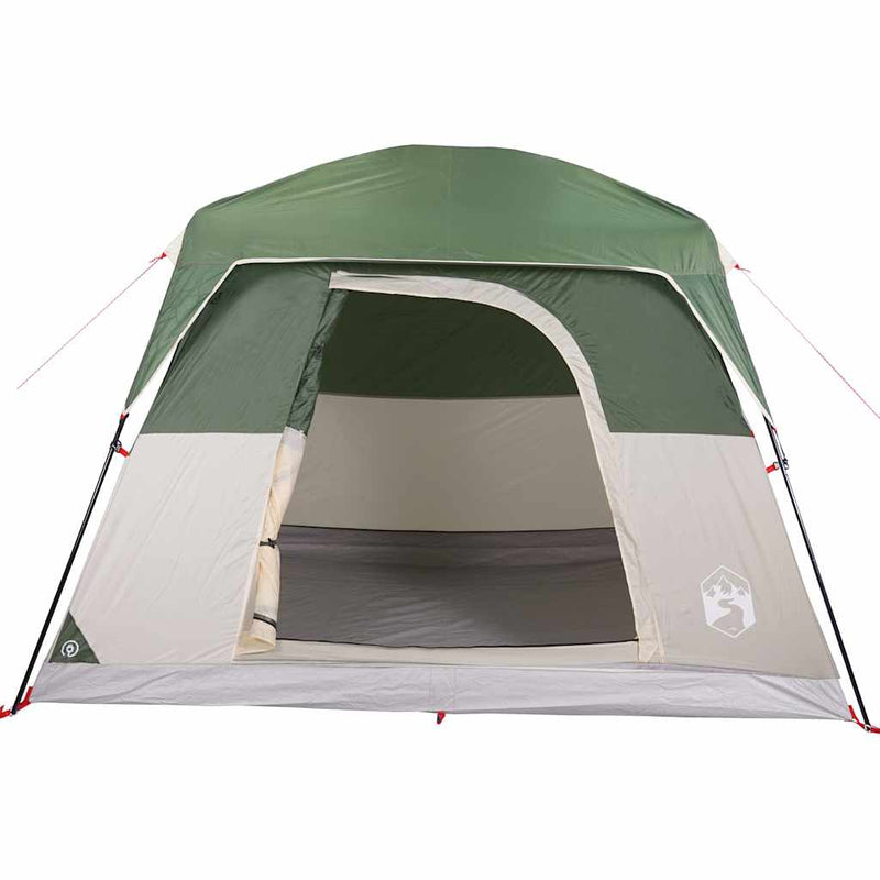 vidaXL Camping Tent Cabin 4-Person Green Waterproof