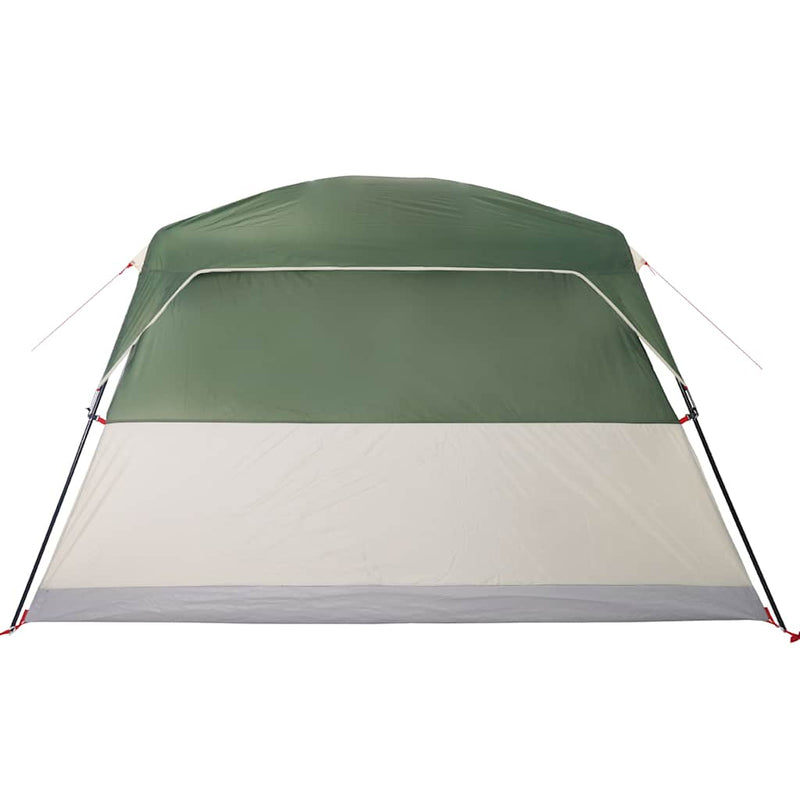 vidaXL Camping Tent Cabin 4-Person Green Waterproof