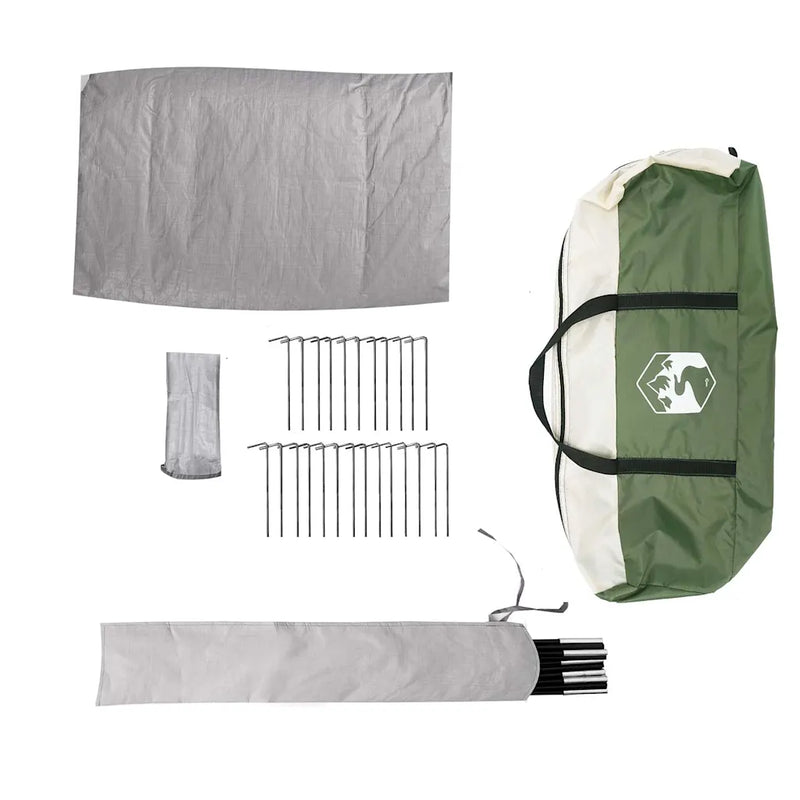Family Tent Tipi 6-Person Green Waterproof