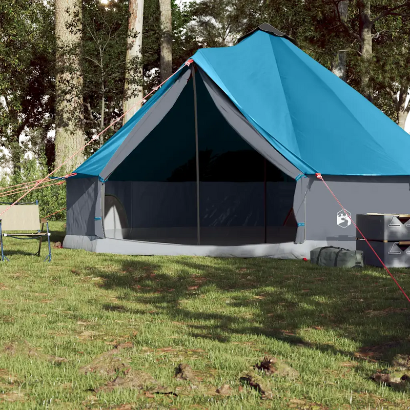 Family Tent Tipi 8-Person Blue Waterproof