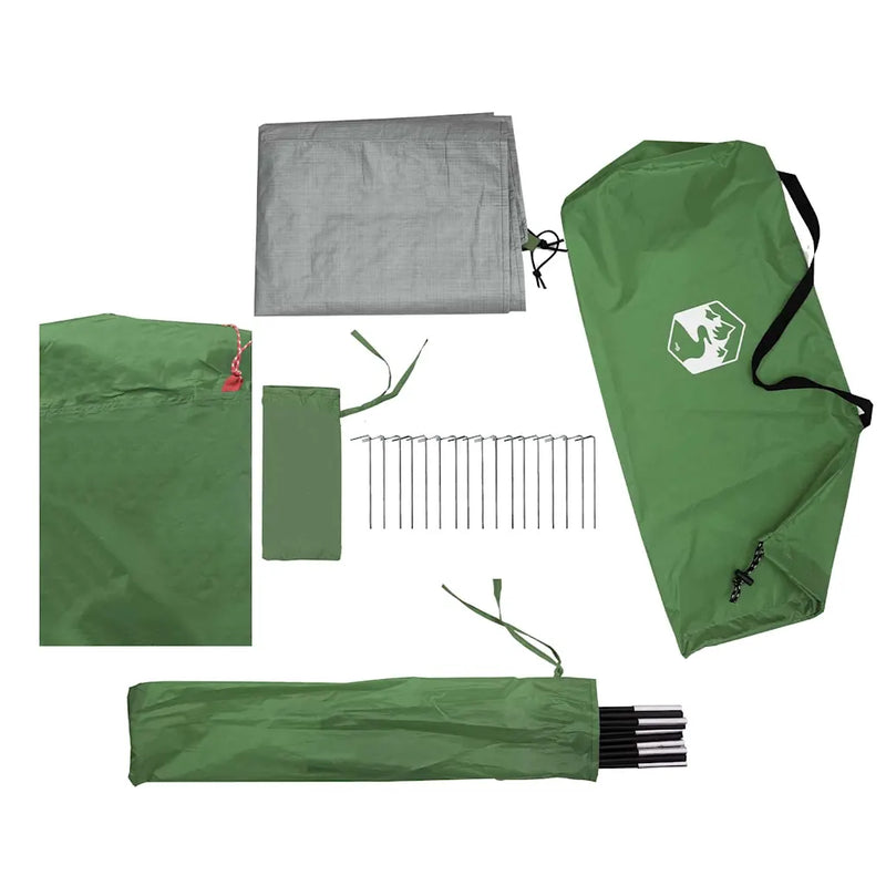 Family Tent Tipi 10-Person Green Waterproof