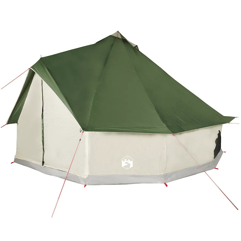 Family Tent Tipi 10-Person Green Waterproof