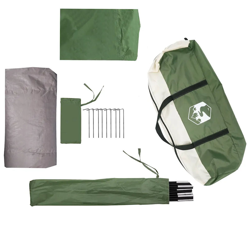 Camping Tent Tunnel 1-Person Green Waterproof
