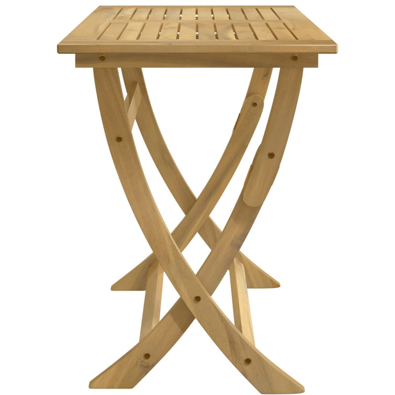 vidaXL Folding Garden Table 110x55x75 cm Solid Wood Acacia