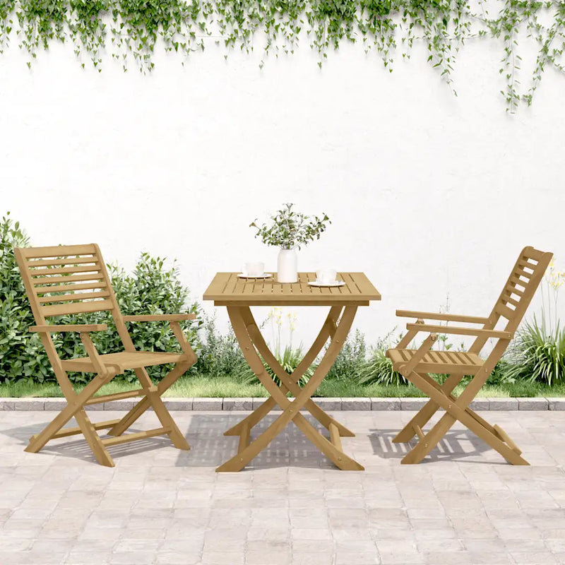 Folding Chairs 2 pcs 54,5x61,5x86,5 cm Solid Wood Acacia