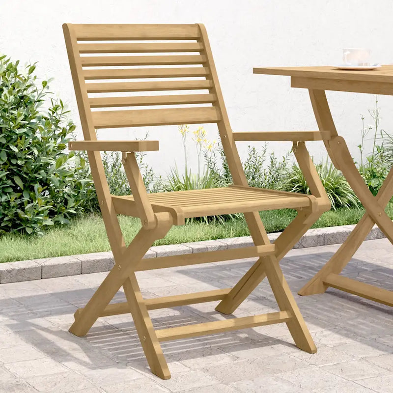 Folding Chairs 2 pcs 54,5x61,5x86,5 cm Solid Wood Acacia