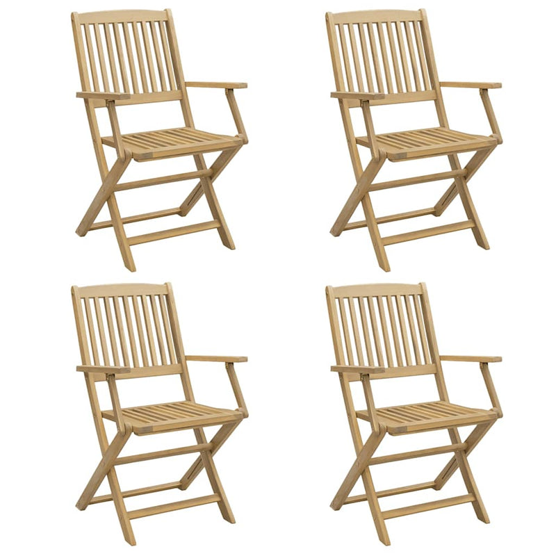 vidaXL Folding Chairs 4 pcs 54x61x88 cm Solid Wood Acacia