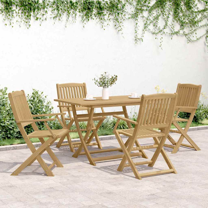 vidaXL Folding Chairs 4 pcs 54x61x88 cm Solid Wood Acacia