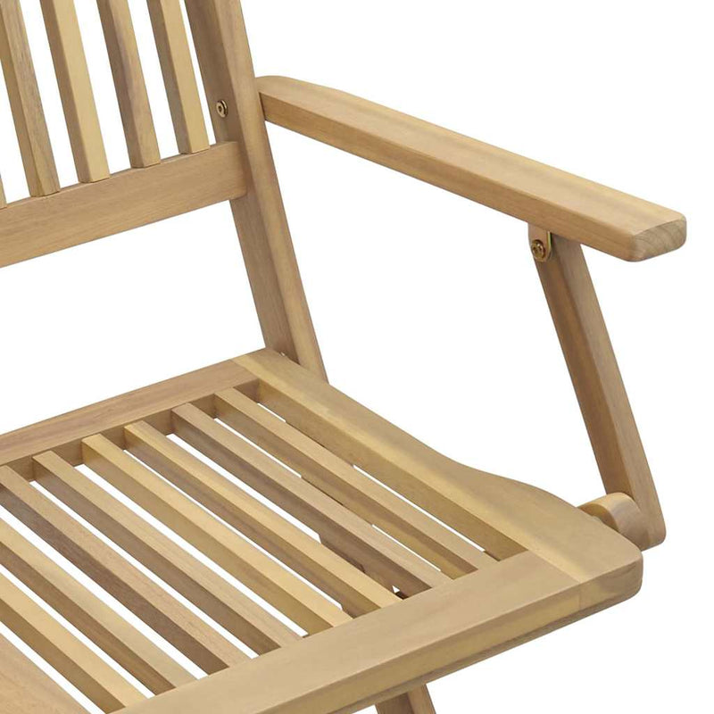 vidaXL Folding Chairs 4 pcs 54x61x88 cm Solid Wood Acacia