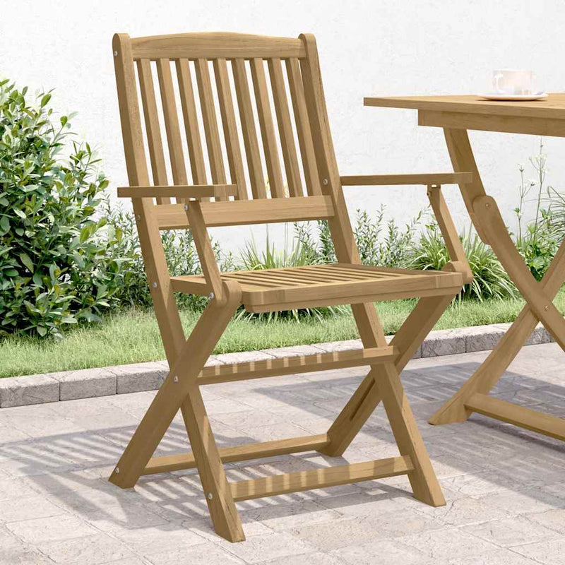 vidaXL Folding Chairs 4 pcs 54x61x88 cm Solid Wood Acacia