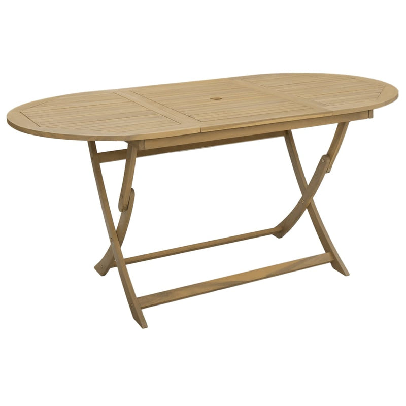 vidaXL Folding Garden Table 160x85x75 cm Solid Wood Acacia