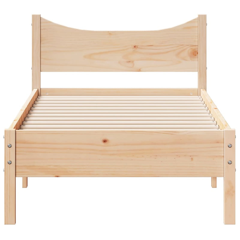 vidaXL Bed Frame without Mattress 92x187 cm Single Solid Wood Pine