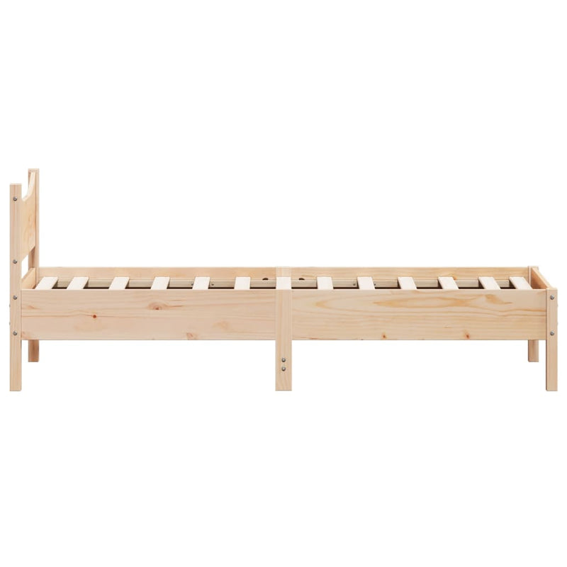 Bed Frame 92x187 cm Single Size Solid Wood Pine