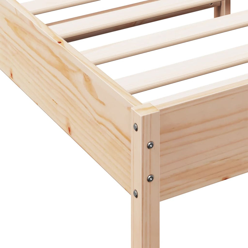 vidaXL Bed Frame without Mattress 92x187 cm Single Solid Wood Pine