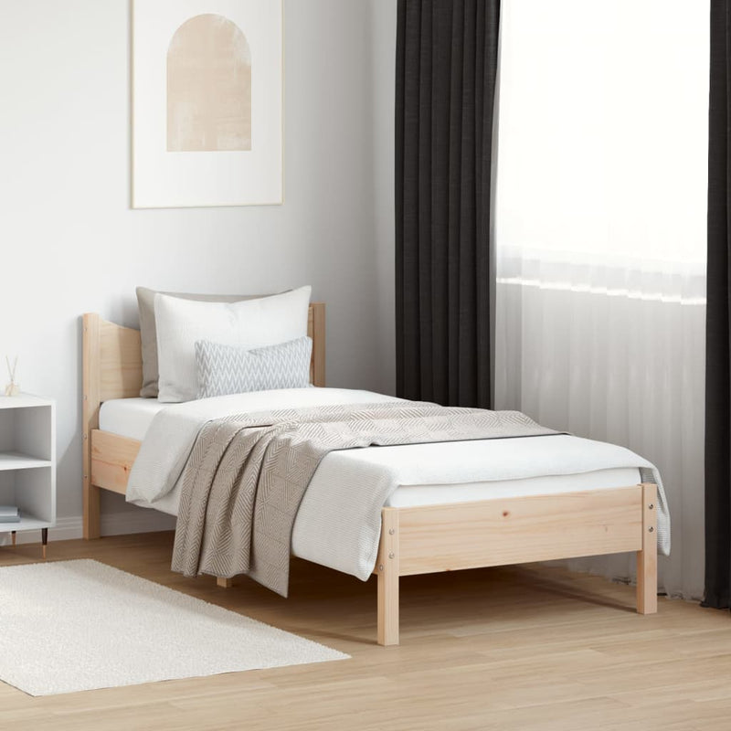 vidaXL Bed Frame without Mattress 90x190 cm Solid Wood Pine