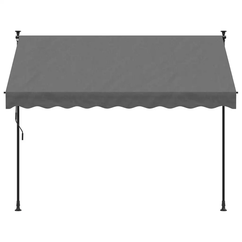 Retractable Awning Anthracite 250x150 cm Fabric and Steel