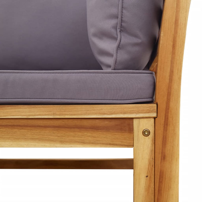 vidaXL Garden Sofa with Cushions 2-Seater Solid Wood Acacia