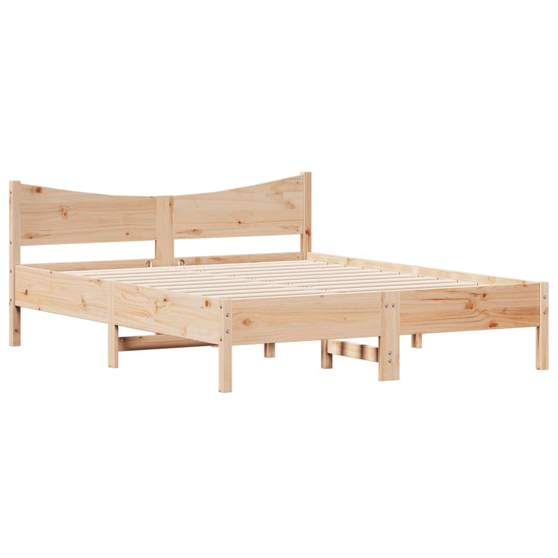 vidaXL Bed Frame without Mattress 150x200 cm Solid Wood Pine