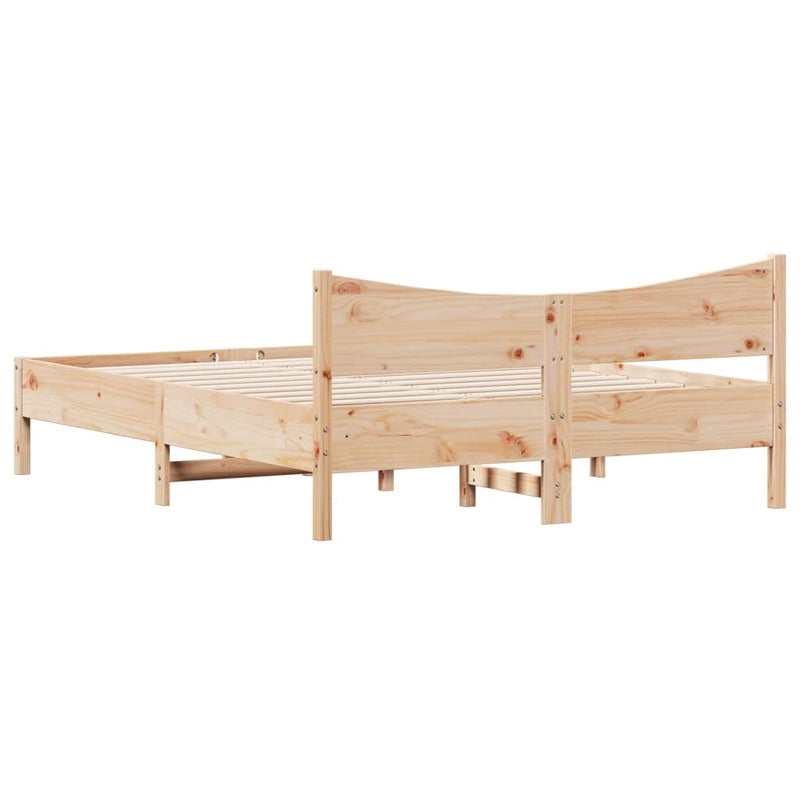 vidaXL Bed Frame without Mattress 150x200 cm Solid Wood Pine