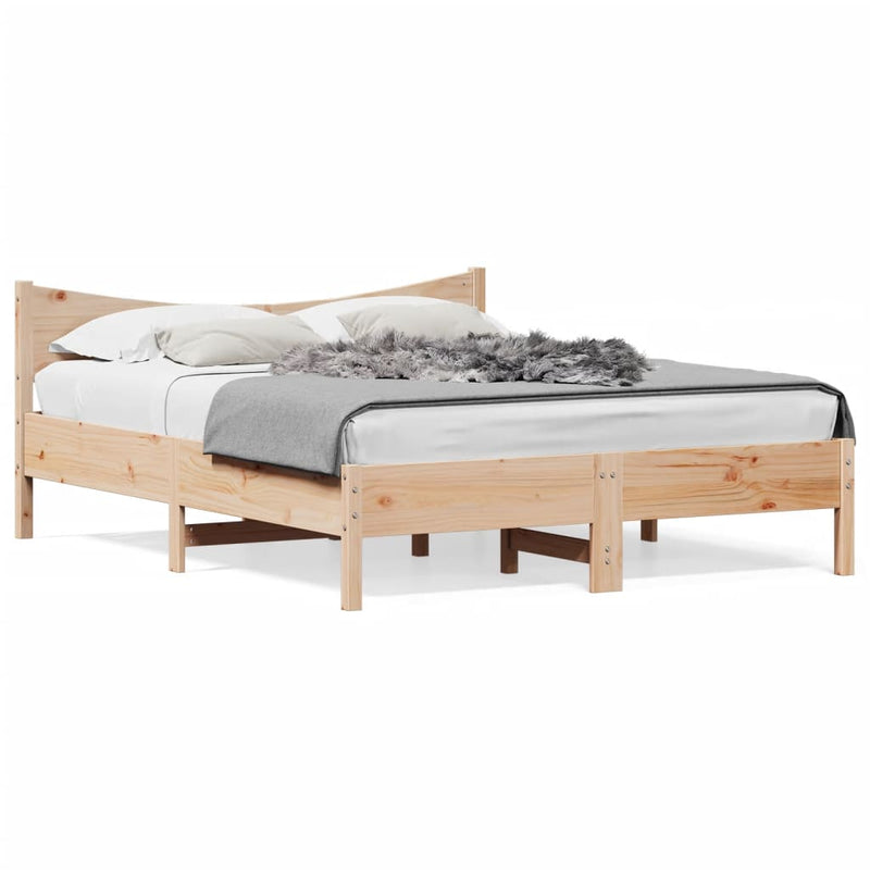 vidaXL Bed Frame without Mattress 150x200 cm Solid Wood Pine